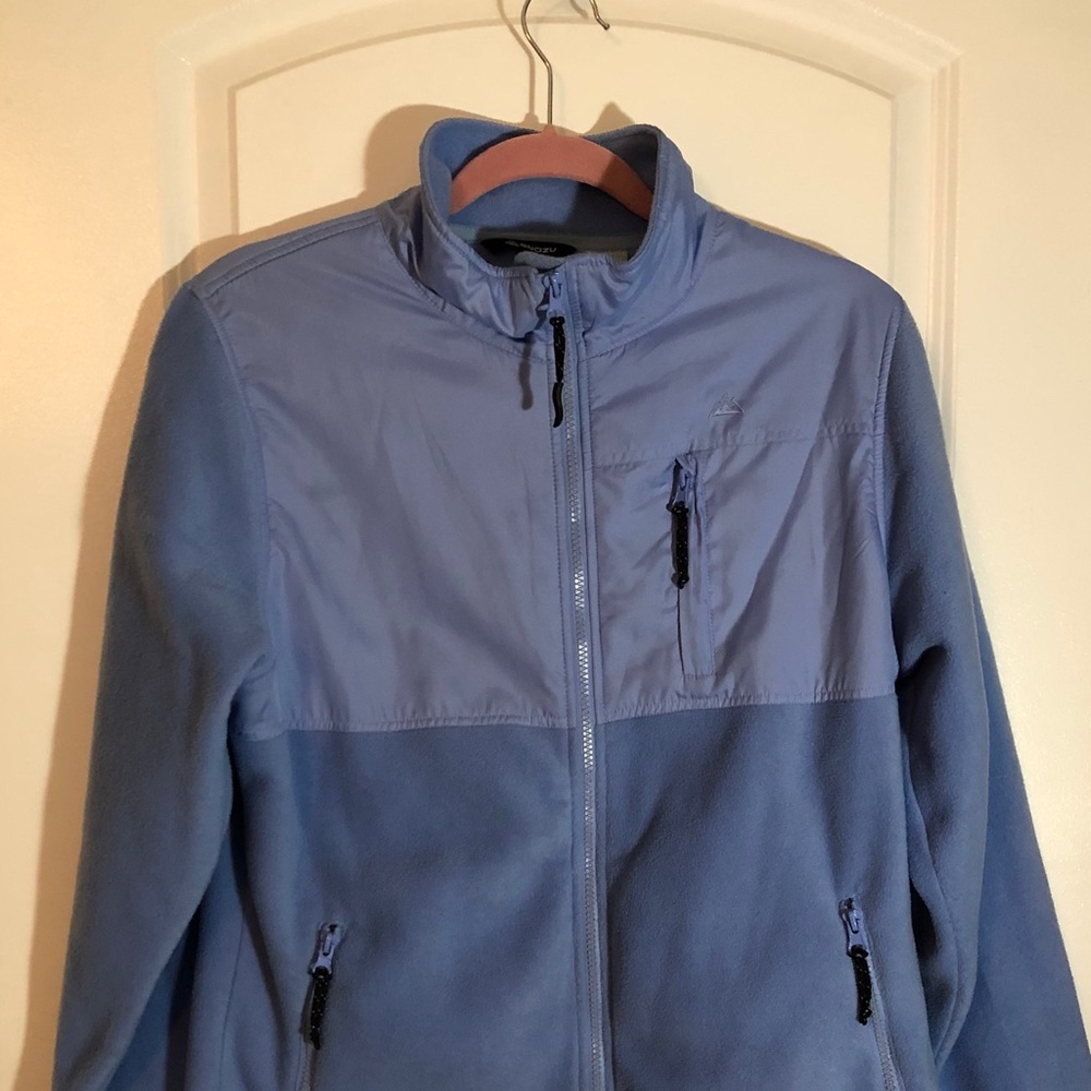 Light blue front zippered fleece
